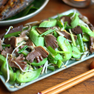Lòng gà xào mướp