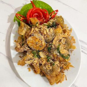 Cá chạch đồng rang muối thái
